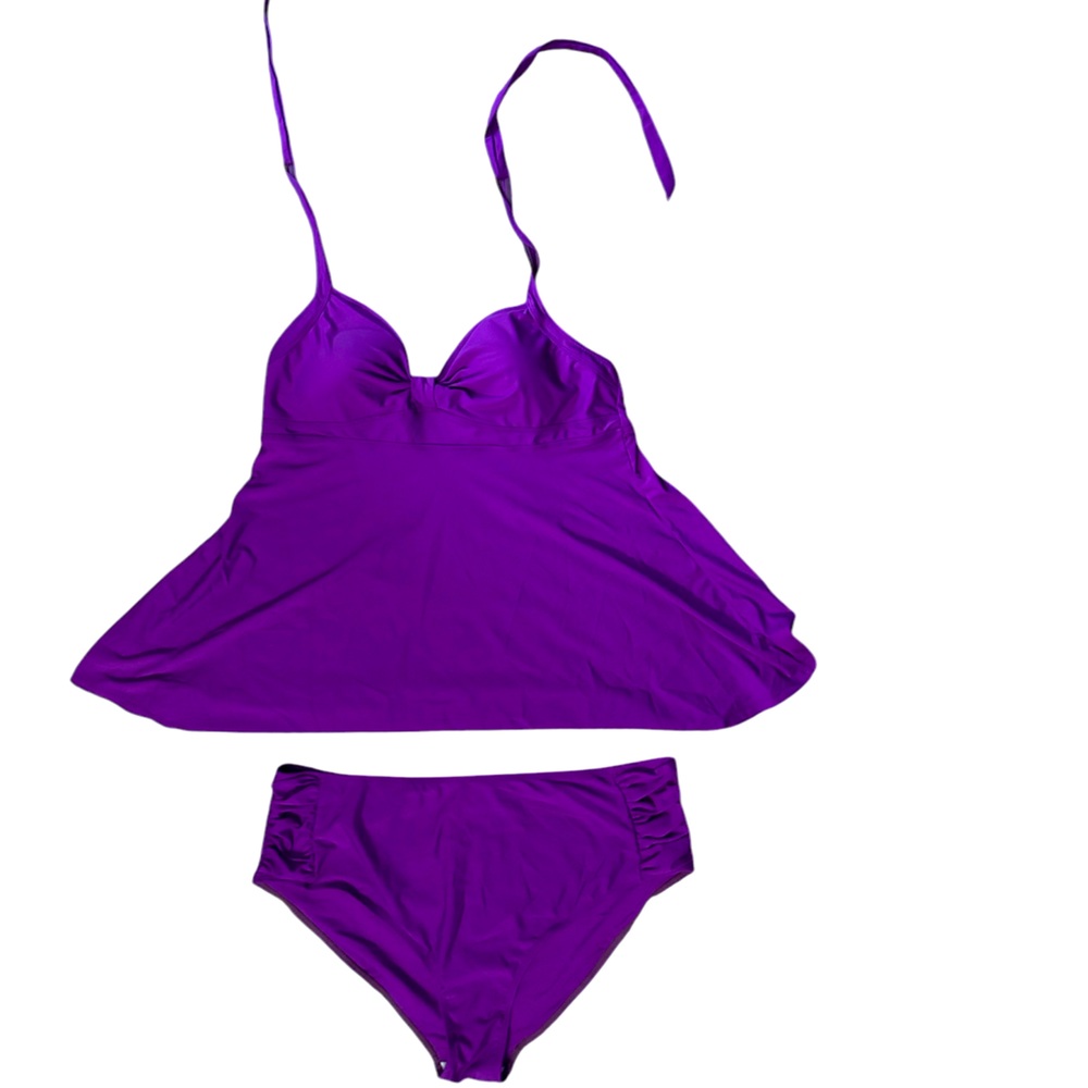 NWOT Purple Tankini Swimsuit Set
